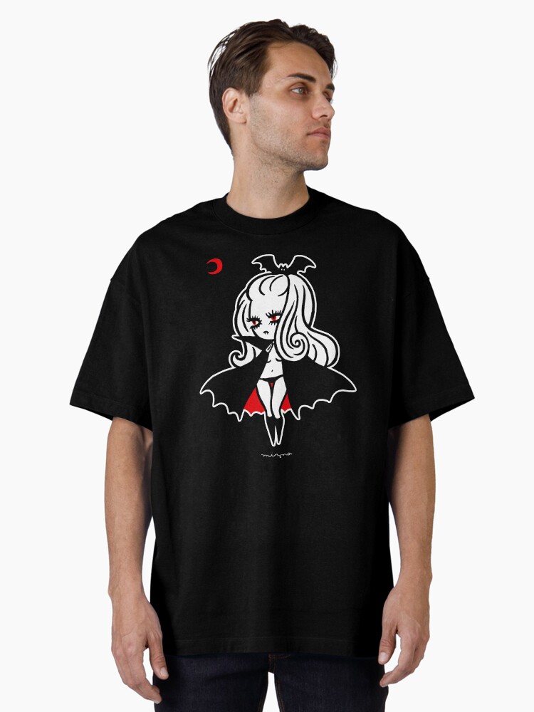 Thumbnail 2 of 7, Oversized T-Shirt, Vampire Girl - for dark color designed and sold by MiznaWada.