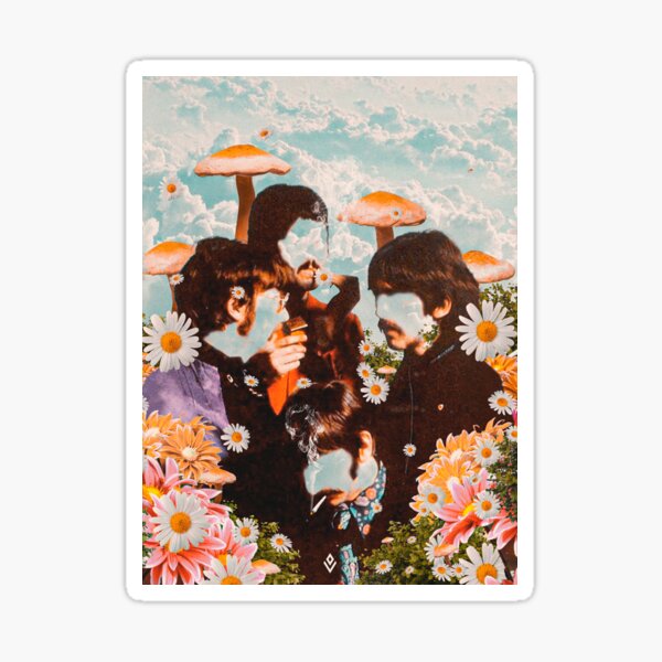 Die Beatles am Himmel Sticker