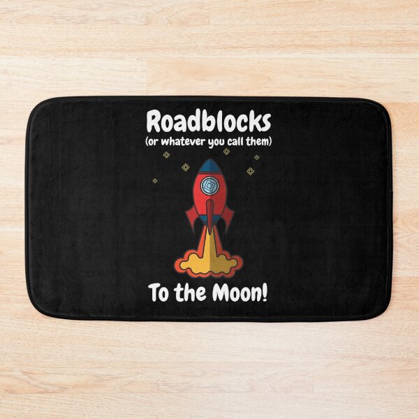 Item preview, Roadblocks to the moon! - funny cryptic crypto design designed and sold by SimplePlain.