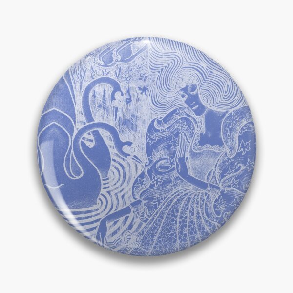 Item preview, Be In The Flow .. Lady and Swans Dolce Leda's Meditation Jan Toorop in Blue designed and sold by SpiritGifts.