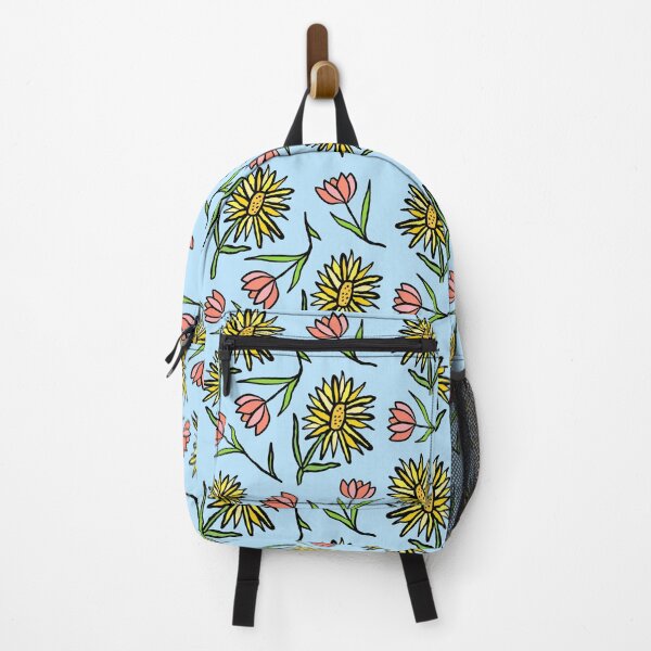 Item preview, Tulips and Sunflowers in blue illustration designed and sold by valdegilde.