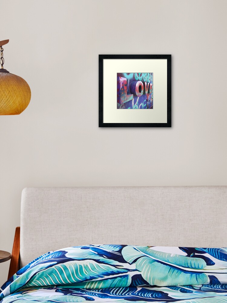 Thumbnail 1 of 7, Framed Art Print, Graffiti with Love designed and sold by DamnAssFunny.