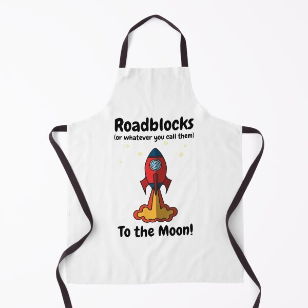 Item preview, Roadblocks to the moon! - funny cryptic crypto design - light colours designed and sold by SimplePlain.