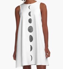 Mondphasen A-Linien Kleid