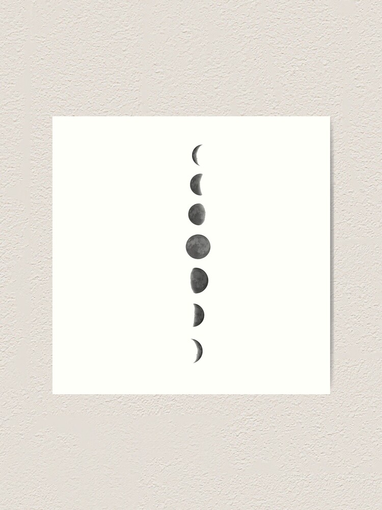 Moon Phases Art Print for Sale by Lil-Salt