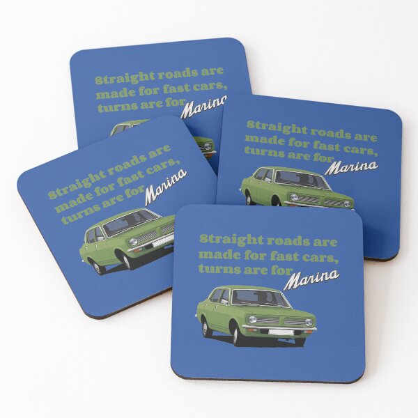 Item preview, Straight roads are made for fast cars, turns are for Morris Marina - green designed and sold by knappidesign.