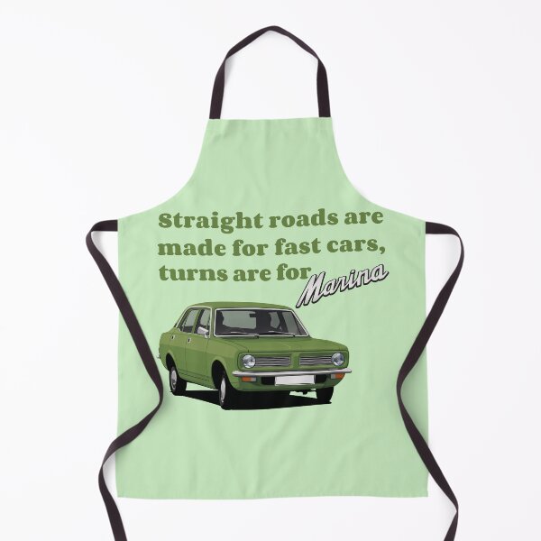 Item preview, Straight roads are made for fast cars, turns are for Morris Marina - green designed and sold by knappidesign.