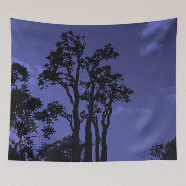 Item preview, Exotic Tropical Trees Silhouette, Socotra Island Blue designed and sold by worldways.