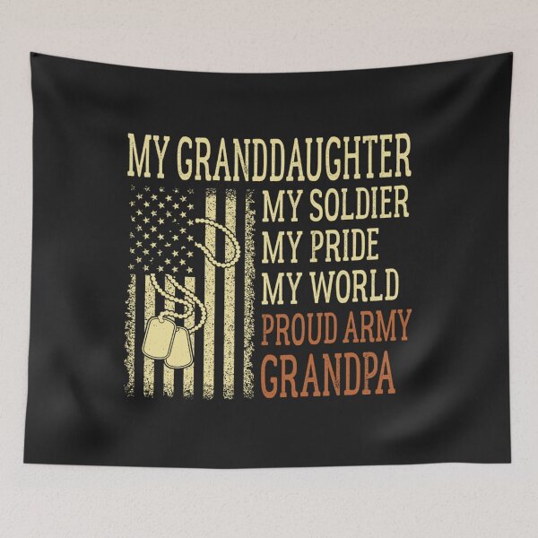 Item preview, My Granddaughter My Soldier Proud Army Grandpa US Military Sweatshirt81 designed and sold by ayeshacl.