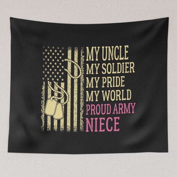 Item preview, My Uncle My Soldier Hero Proud Army Niece Pride Military Sweatshirt85 designed and sold by ayeshacl.