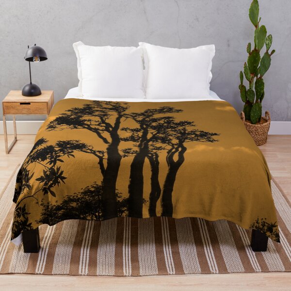 Item preview, Exotic Tropical Trees Silhouette, Socotra Island Sepia designed and sold by worldways.