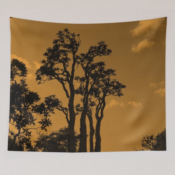 Item preview, Exotic Tropical Trees Silhouette, Socotra Island Sepia designed and sold by worldways.