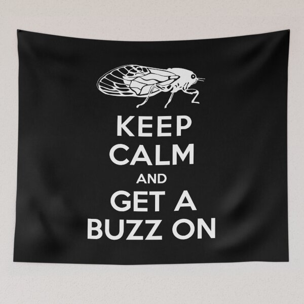 Item preview, Cicadas - Keep Calm and Get a Buzz On designed and sold by AntiqueImages.