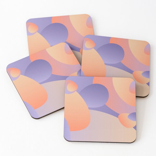 Item preview, Abstract Organic Shapes in Coral and Purple designed and sold by Pia Kolle.