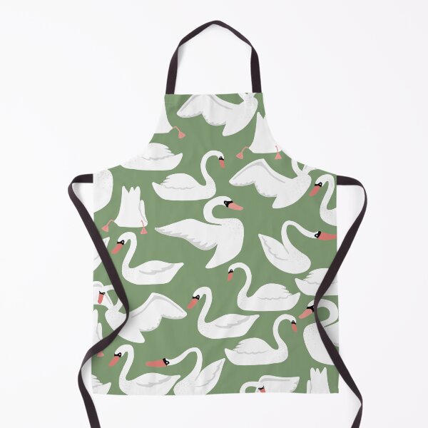 Item preview, Swan Lake Pattern - green designed and sold by space-kitten.
