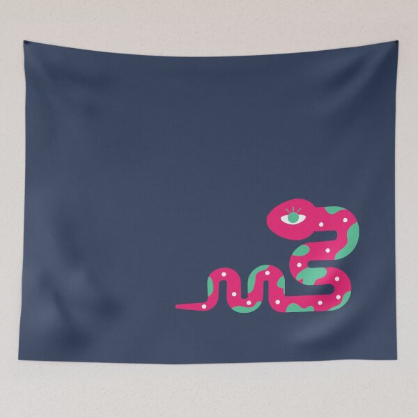 Item preview, Vivid Snake in deep Ocean Blue - Navy designed and sold by GUDIJA.