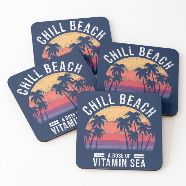 Item preview, Chill Beach, A Dose Of Vitamin Sea: Vintage Sunset Distressed designed and sold by Happy Puppy Print On Demand.