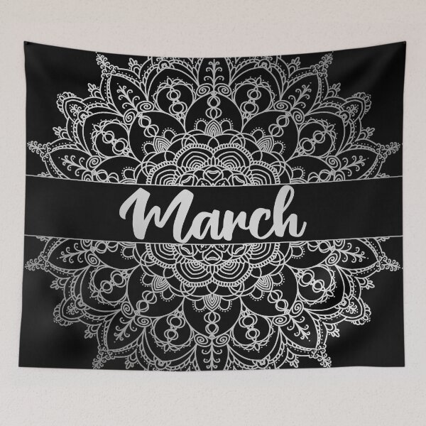 Item preview, March month for bullet journal in silver designed and sold by felinefeelings.