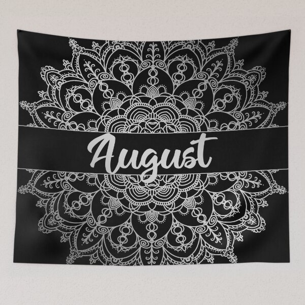 Item preview, August month for bullet journal in silver designed and sold by felinefeelings.