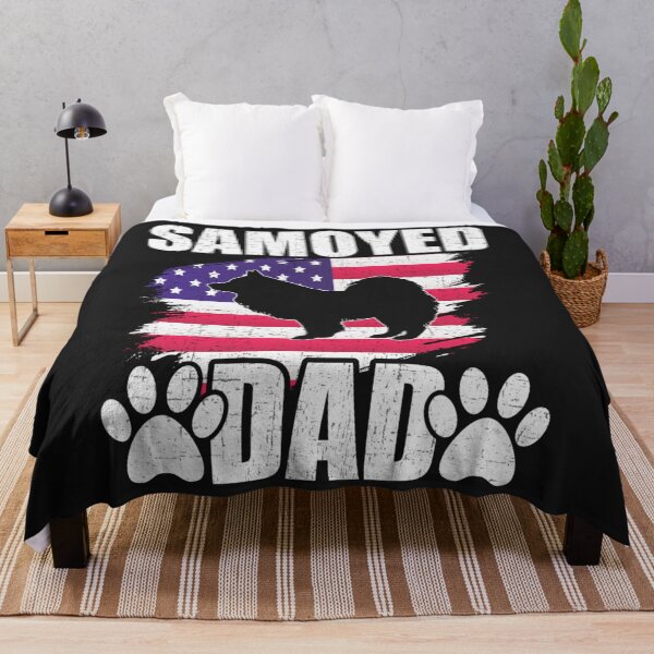 Item preview, Samoyed Dad Dog Lover American US Flag Long Sleeve TShirt90 designed and sold by ayeshacl.