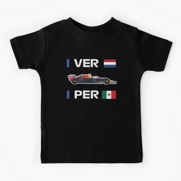 Honda F1 Team Max Verstappen Sergio Perez RB16B 2021 Red Racing Bull T-shirt enfant