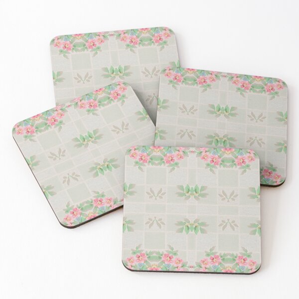 Item preview,  Pink Rambling Roses 4 Art Deco Arte Moderne Vintage Inspired  Pattern  designed and sold by Jenny Meehan Art Prints and Patterns  .