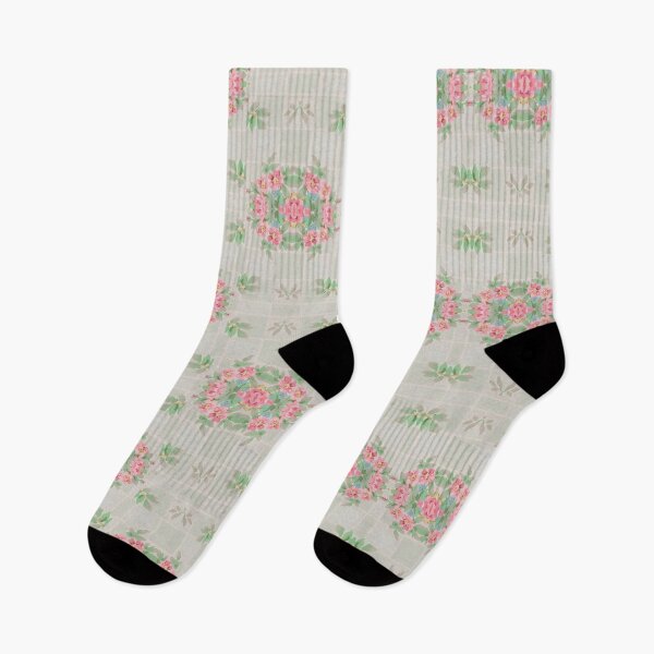 Item preview,  Pink Rambling Roses 4 Art Deco Arte Moderne Vintage Inspired  Pattern  designed and sold by Jenny Meehan Art Prints and Patterns  .