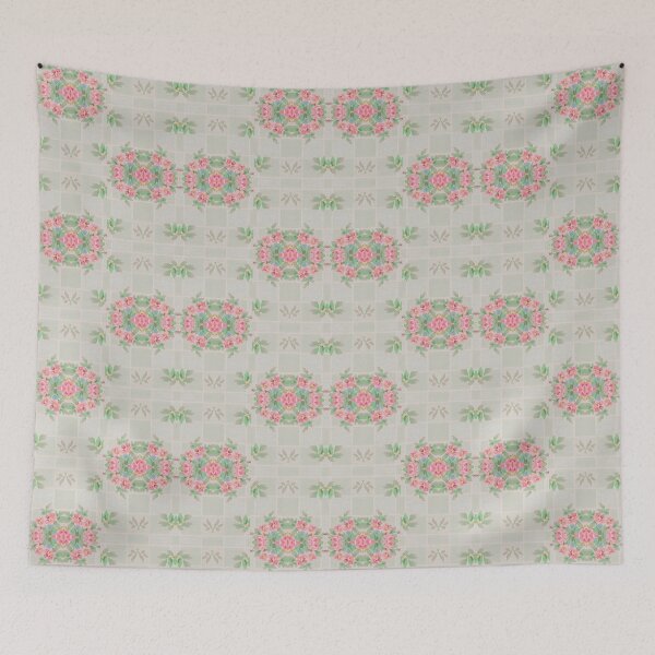 Item preview,  Pink Rambling Roses 4 Art Deco Arte Moderne Vintage Inspired  Pattern  designed and sold by Jenny Meehan Art Prints and Patterns  .