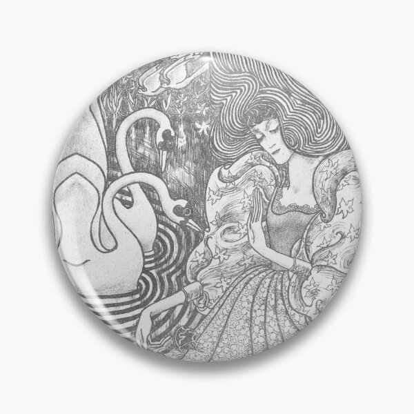 Item preview, Be In The Flow .. Lady and Swans Dolce Leda's Meditation Jan Toorop in Grey designed and sold by SpiritGifts.