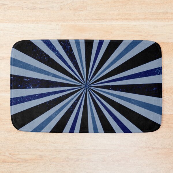 Item preview, French navy blue vintage sunburst designed and sold by peggieprints.