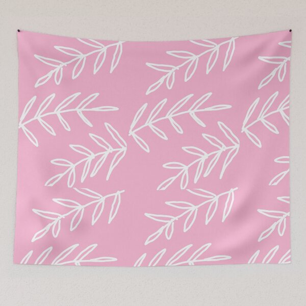 Item preview, "cute bohemian leaves on pink background" designed and sold by tudoo.