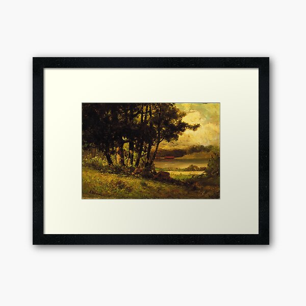 Item preview, Cows Grazing Near River - Edward Bannister - c1891 designed and sold by CrankyOldDude.