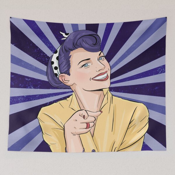 Item preview, Violet lady vintage sunburst designed and sold by peggieprints.