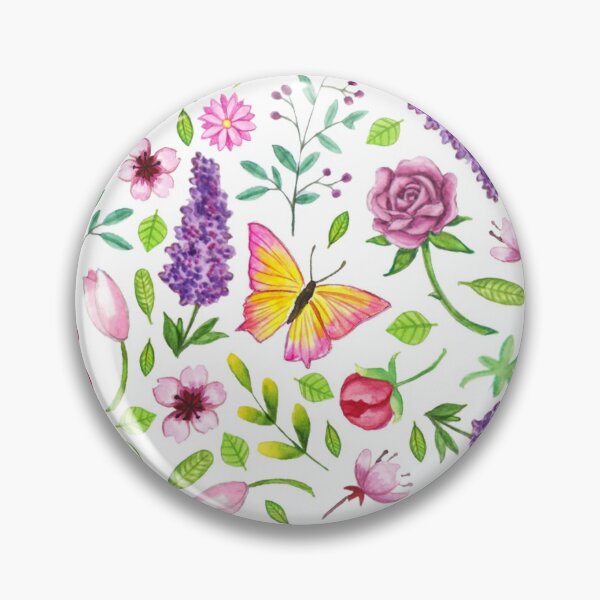 Item preview, Flowers and butterflies pattern designed and sold by Georgia Zervos.