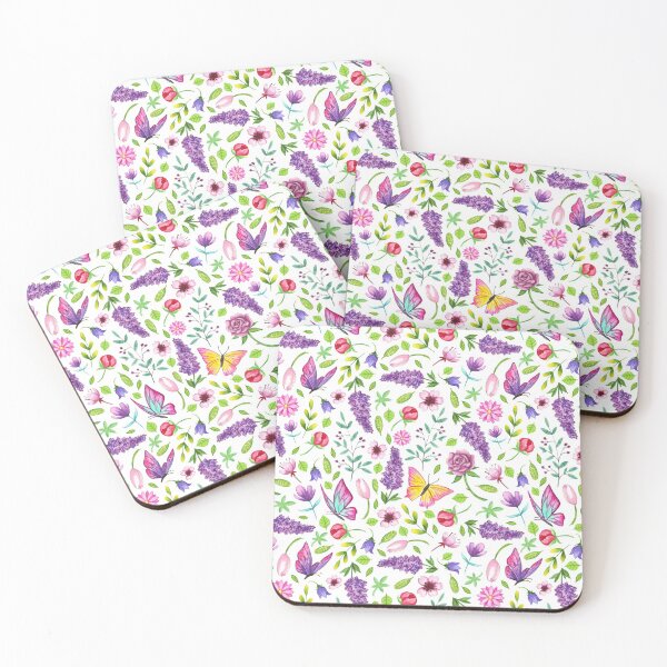 Item preview, Flowers and butterflies pattern designed and sold by Georgia Zervos.