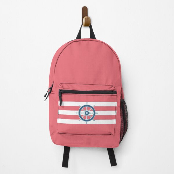 Item preview, Nautical Wheel on Sunset Pink designed and sold by Bluematerials.