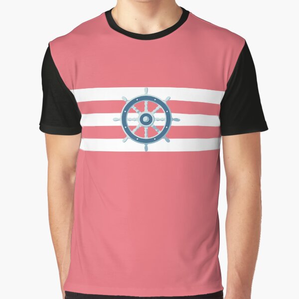 Item preview, Nautical Wheel on Sunset Pink designed and sold by Bluematerials.