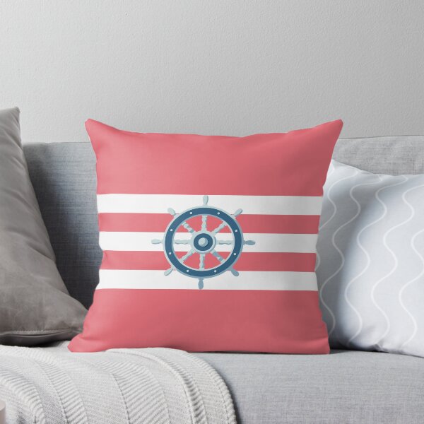 Item preview, Nautical Wheel on Sunset Pink designed and sold by Bluematerials.