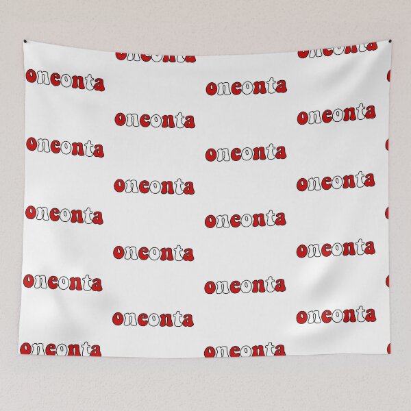 Item preview, Oneonta Red and White Black Outline designed and sold by designsbyem5.