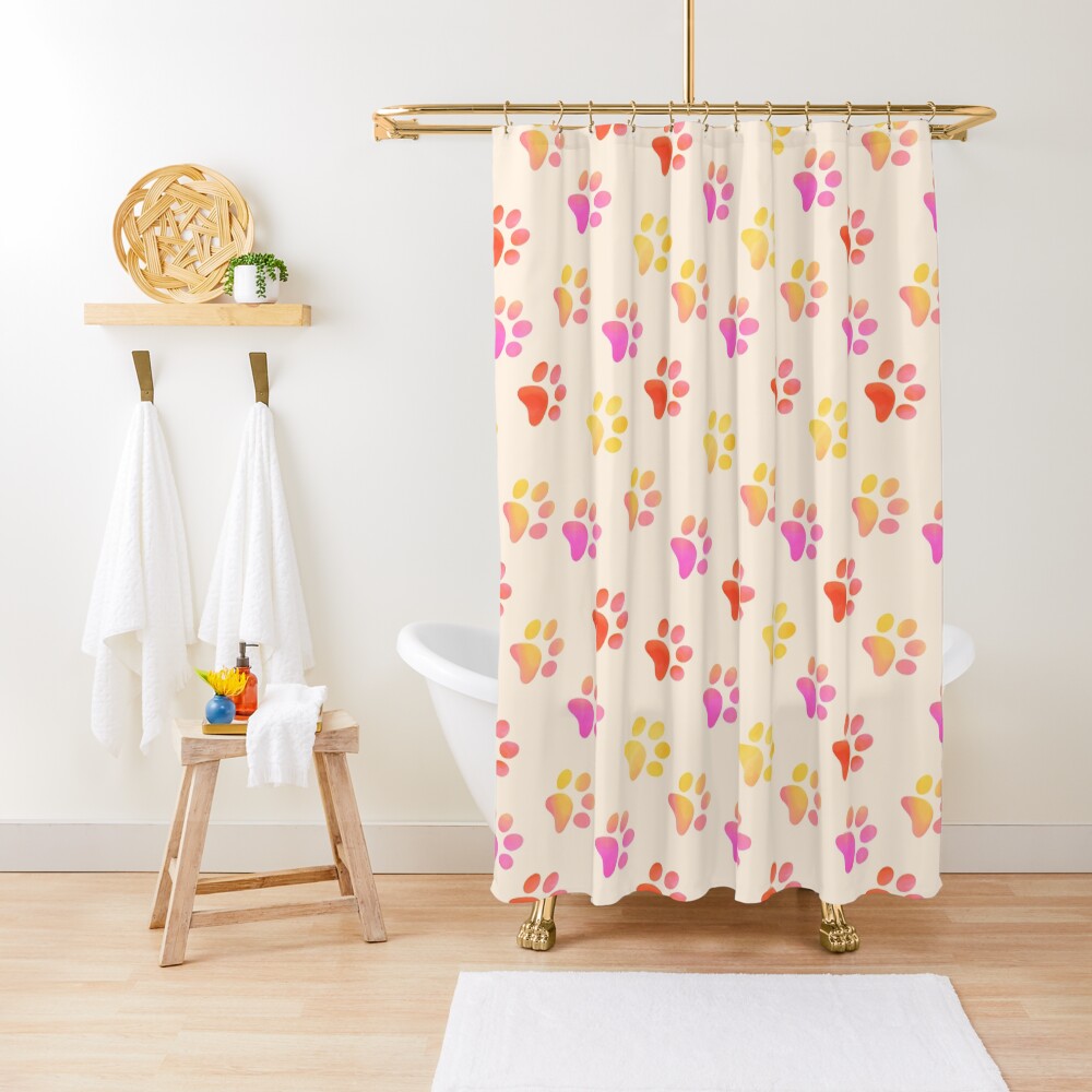 "Sunset Paw Prints" Shower Curtain for Sale by FaithAndForest Redbubble