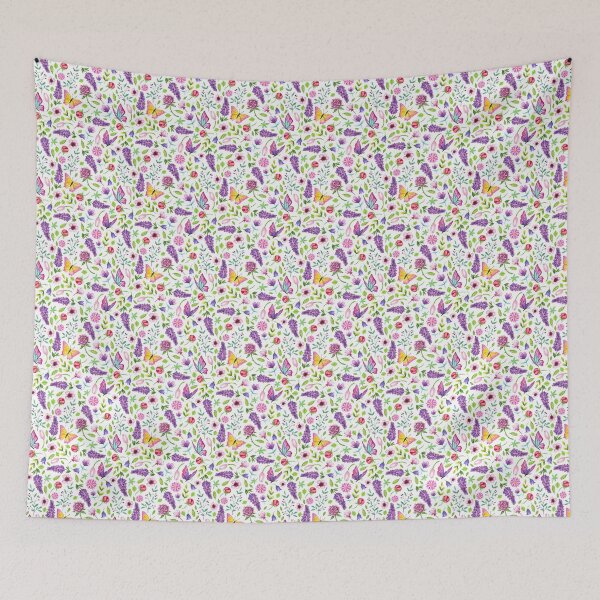 Item preview, Flowers and butterflies pattern designed and sold by Georgia Zervos.