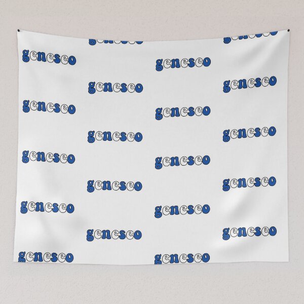 Item preview, Geneseo Blue and White Black Outline designed and sold by designsbyem5.