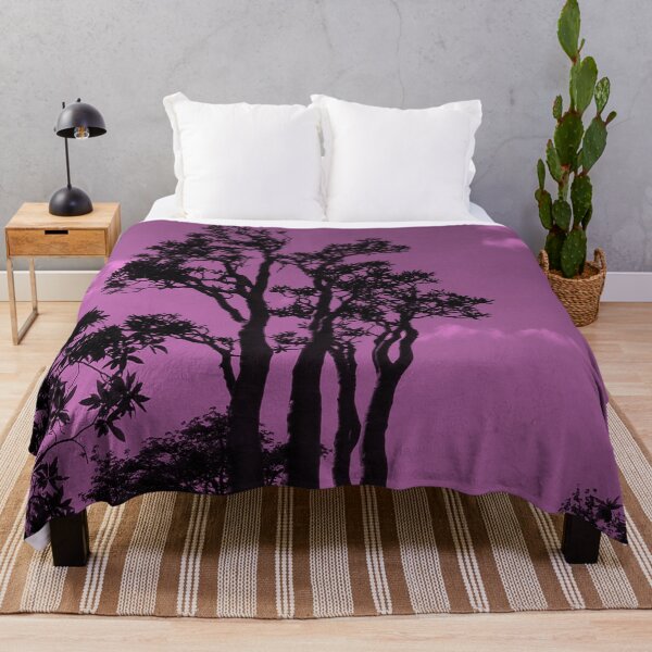Item preview, Exotic Tropical Trees Silhouette, Socotra Island Purple designed and sold by worldways.