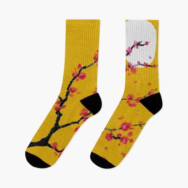 Item preview, Pink Blossom Yellow Sky & Full Moon designed and sold by JzArt.