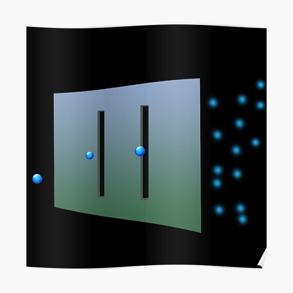  quantum physics double slit experiment poster by bananafactory