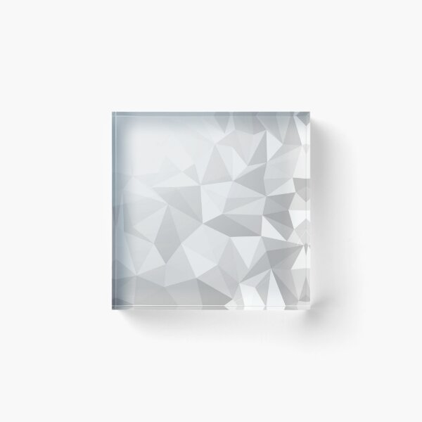 Item preview, White Grey Shaded Rumpled abstract Geometric Triangle Shapes designed and sold by WearWolfDesigns.