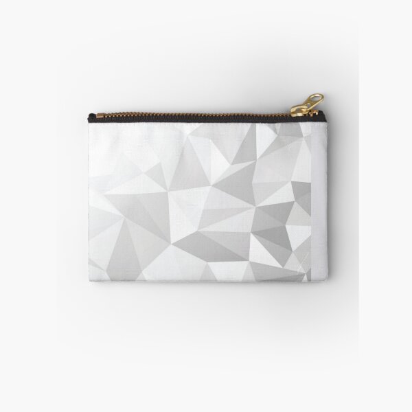 Item preview, White Grey Shaded Rumpled abstract Geometric Triangle Shapes designed and sold by WearWolfDesigns.