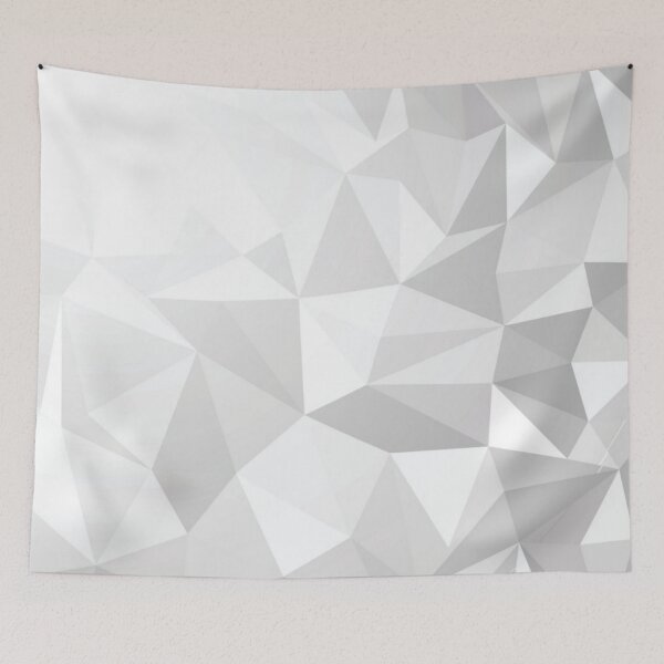 Item preview, White Grey Shaded Rumpled abstract Geometric Triangle Shapes designed and sold by WearWolfDesigns.
