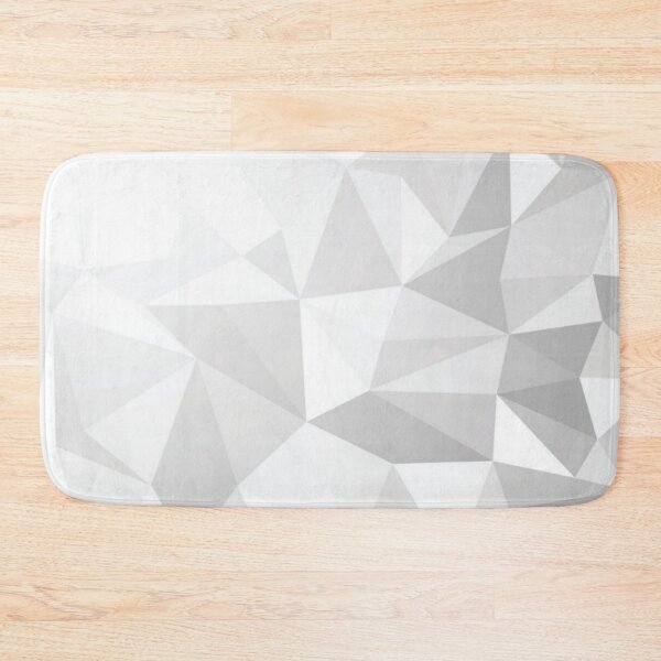 Item preview, White Grey Shaded Rumpled abstract Geometric Triangle Shapes designed and sold by WearWolfDesigns.