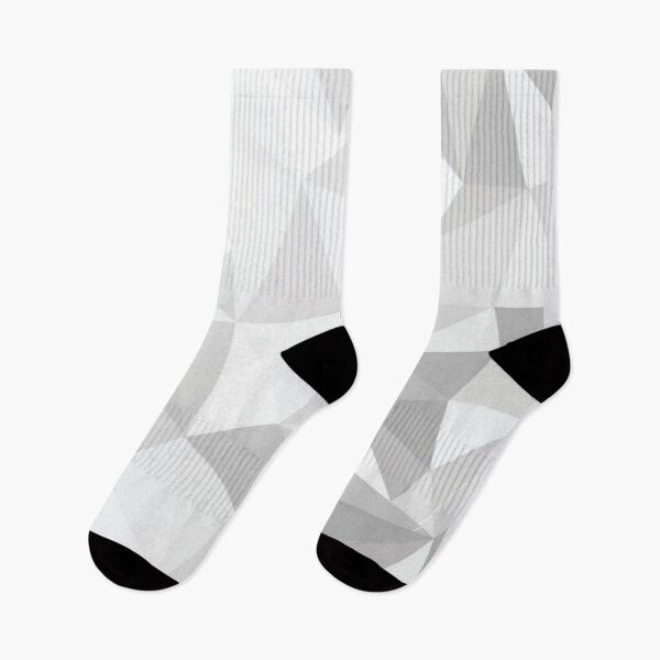 Item preview, White Grey Shaded Rumpled abstract Geometric Triangle Shapes designed and sold by WearWolfDesigns.